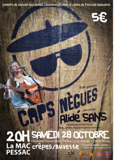 Concert de Los Caps Negues (Gascogne) et Alidé Sans (Val d'Aran) à Pessac (33)